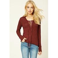 Lace-Up Front Jumper