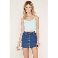 Lace-Trimmed Cropped Cami