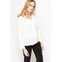 Lace Insert Back Blouse