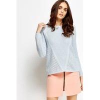 Laser Cut Sky Blue Knit Jumper