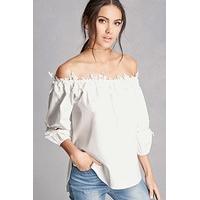 lace trim off the shoulder top