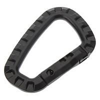 Large-size D-shape Plastic Material Carabiner(Black)