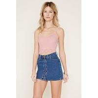 Lace-Trimmed Cropped Cami