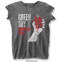 Large Charcoal Grey Ladies Green Day American Idiot Vintage T-shirt
