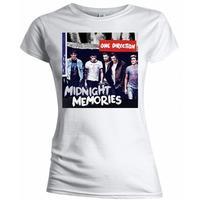 Large White Ladies One Direction Midnight Memories T-shirt
