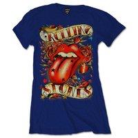 large blue ladies the rolling stones tongue stars t shirt