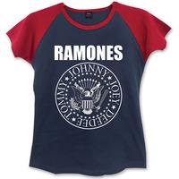 Large Ramones Presidential Seal Ladies Fashion T-shirt.