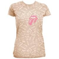 Large The Rolling Stones Tongues All Over Ladies T-shirt.