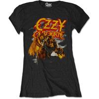 large black ozzy osbourne vintage werewolf ladies t shirt