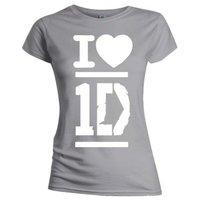 Large Grey Ladies One Direction I Love T-shirt