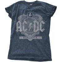 Large Denim Blue Ladies Ac/dc Black Ice T-shirt