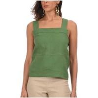 La Higuera De Grazalema Linen top SERVANNE women\'s Vest top in green