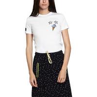 la petite franaise patch t shirt 41634 womens t shirt in white