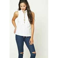 Lace-Up Front Top