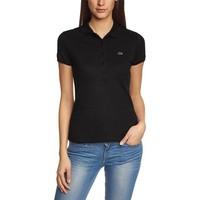 lacoste stretch womens polo shirt pf6949 womens polo shirt in black