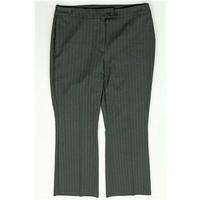 Ladies Trousers Marks and Spencer - Size: 12 - Grey Pinstripe - Trousers