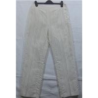 Lands\' End-Size 8- Cream Striped-Trousers.