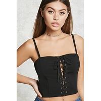 Lace-Up Cropped Cami