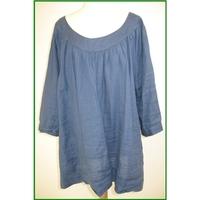 Lands End - Size: 28/30 - Blue - Linen Smock top