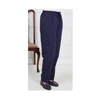 ladies thermal trousers navy size 26 polyester and cotton