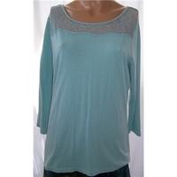 Laura Ashley Size 14 Pale Blue Long-Sleeved Top