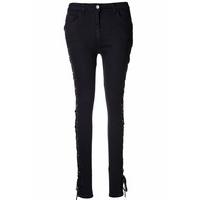 Lace-Up Skinny Jeans - Size: Size 6