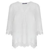 laurel lace trim blouse