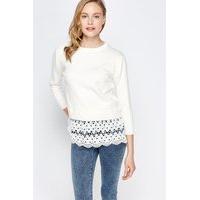 lace hem jumper