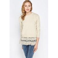 Lace Hem Jumper