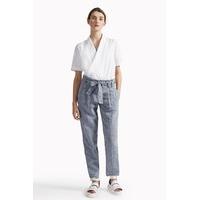 layla linen melange belted trousers