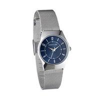 Ladies? Slimline Watches, Blue, Stainless Steel