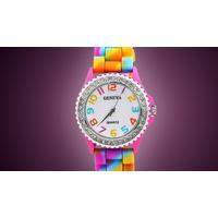 Ladies\' Crystal Rainbow Watch