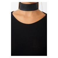 Laser Cut Black PU Choker