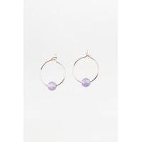 Lapis Ball Hoop Earrings, ROSE