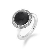 laghetto black sterling silver ring