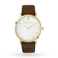 Larsson & Jennings Unisex Lugano 40mm Brown Stripe Watch