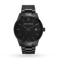 larsson jennings saxon 39mm mechanical unisex black watch