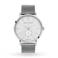 Larsson & Jennings Lugano 40mm Mechanical Exclusive, Unisex Silver Mesh Watch - Exclusive