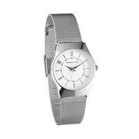 Ladies? Slimline Watches, White, Stainless Steel