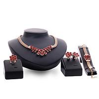 Latest Ladies Fashion Euramerican Exaggeration Jewelry Set / Necklace / Ring / Earrings / Bracelet