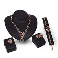 latest ladies fashion european and american jewelry set necklace ring  ...