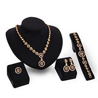 Latest Ladies Fashion European And American Jewelry Set / Necklace / Ring / Earrings / Bracelet