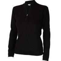 ladies weather tech 12 zip lined sweater black