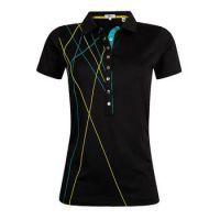 Ladies Cross Polo Shirt - Black