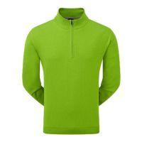 Lambswool Lined 1/2 Zip Pullover - Fuel Green