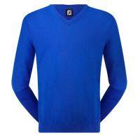 Lambswool V-Neck Pullover Nautical Blue