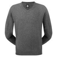 Lambswool v Neck Sweater Heather Charcoal