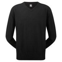 lambswool v neck sweater black