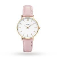 ladies cluse minuit leather watch cl30020