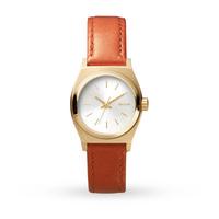 ladies nixon the small time teller leather watch